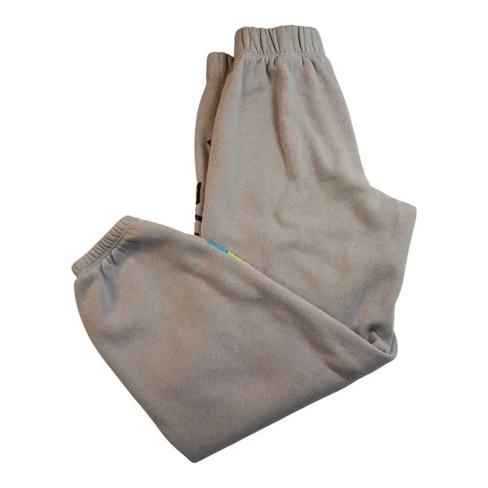 Sugar & Jade Girls Gray Peace Print Sweatpants - Size Small